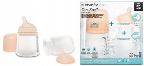 Bébiüveg - Suavinex indító készlet nulla nulla 180 ml állítható