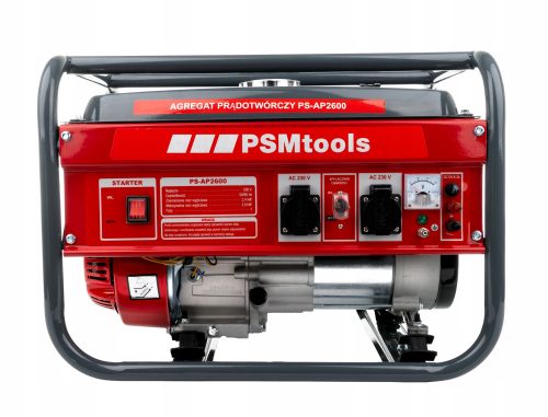 Egyfázisú áramfejlesztő PSMtools 2600 W benzin