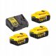 Tartalék akkumulátor - 3x 18 V DCB184 akkumulátor + DCB115 P3 Dewalt töltő